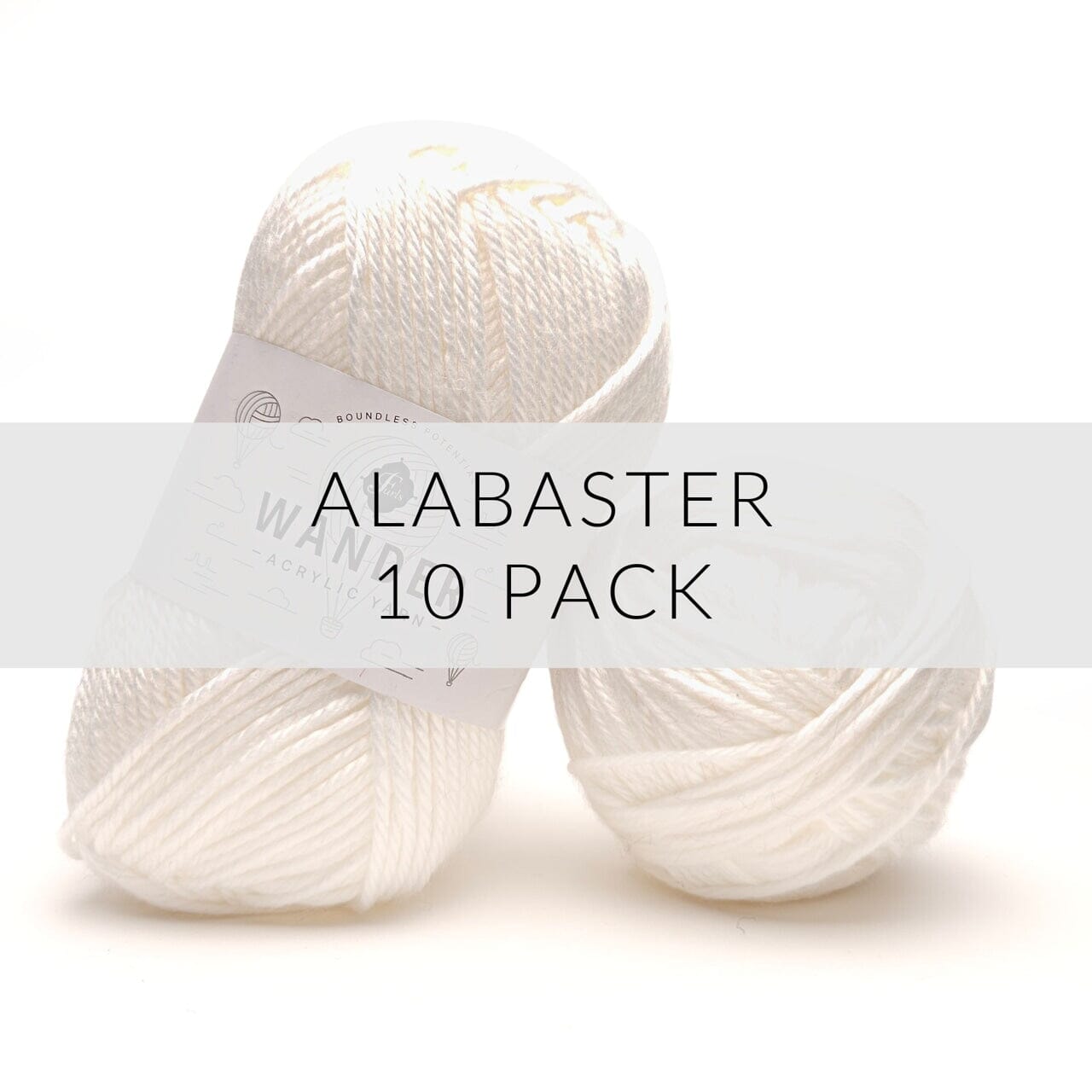 10 Pack Wander Acrylic Yarn Yarn FurlsCrochet Alabaster