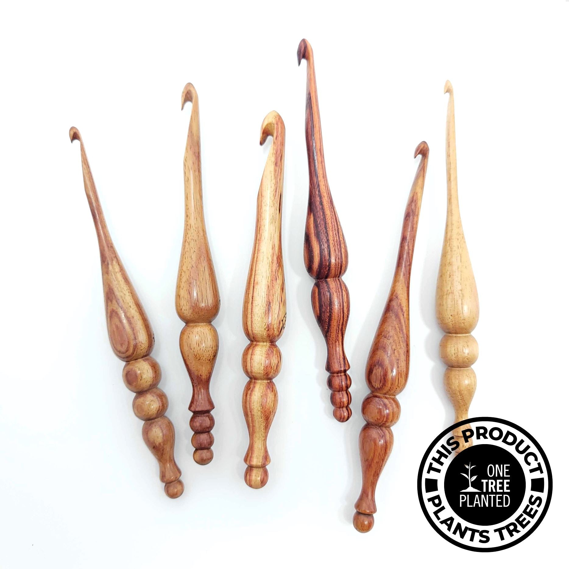 Alpha Series Tulipwood Handmade Wood Crochet Hook Alpha Hook FurlsCrochet