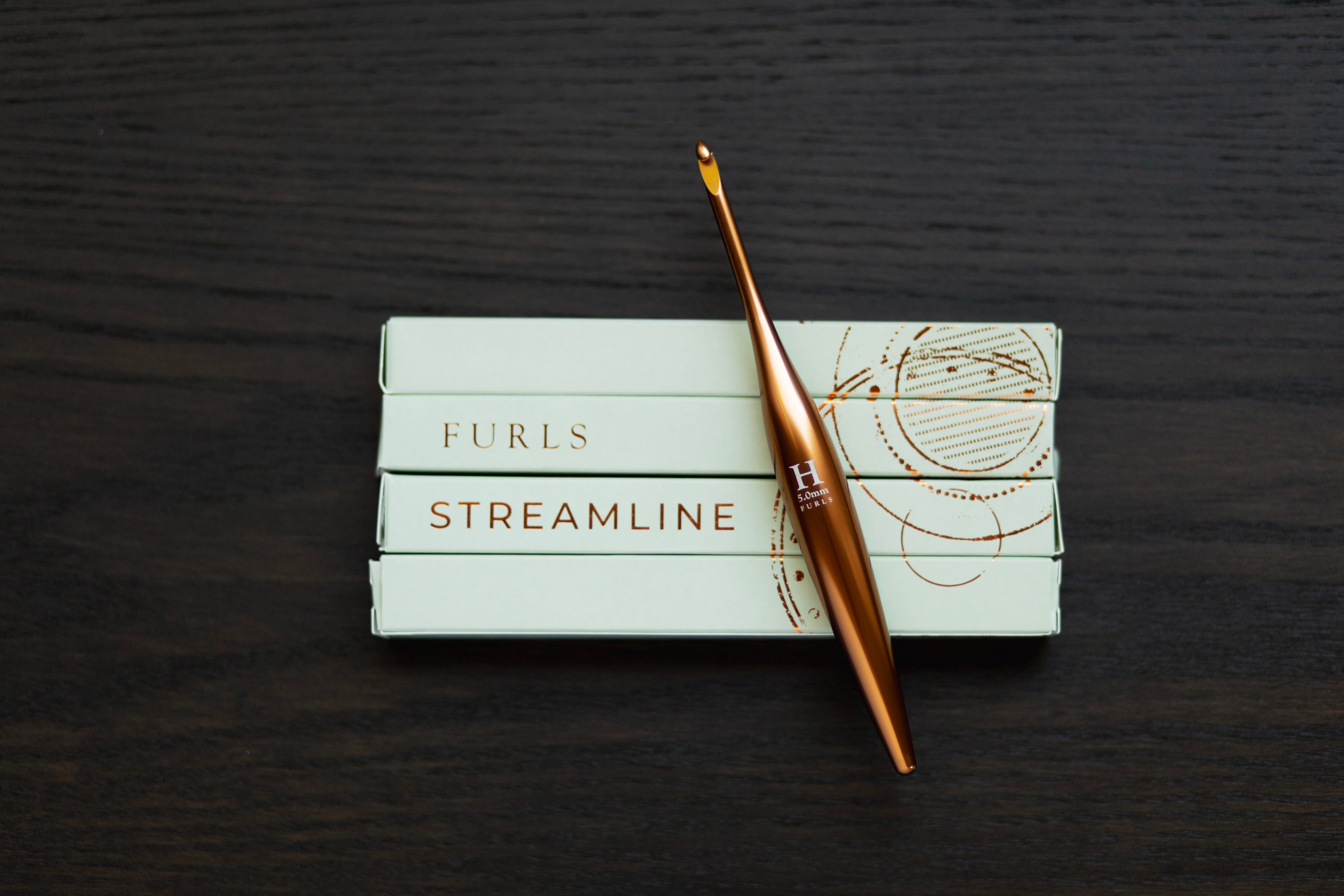 Bronze Streamline Metal Crochet Hooks Metal Streamline FurlsCrochet