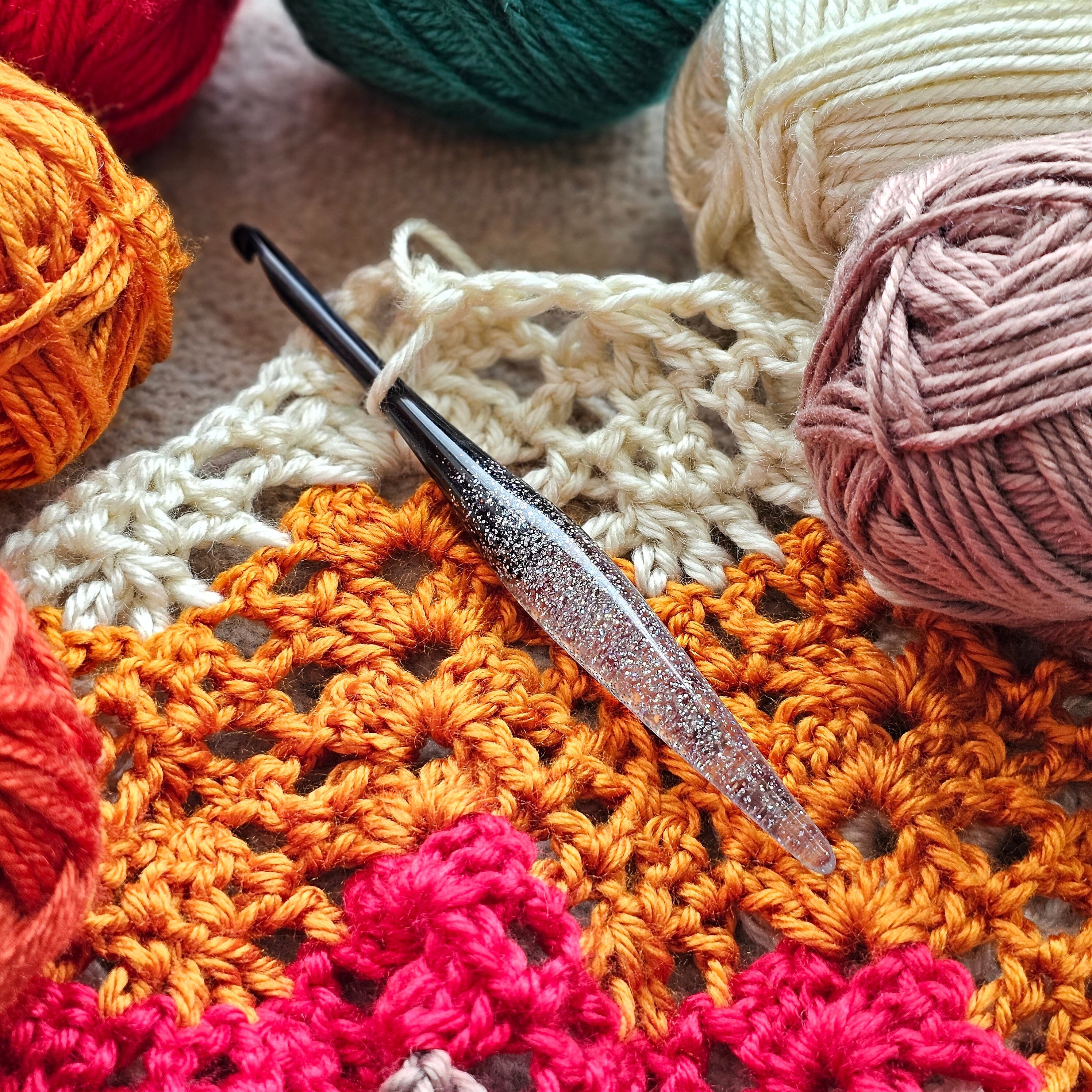 Moonlight Streamline Glitter Crochet Hooks Resin Crochet Hook FurlsCrochet