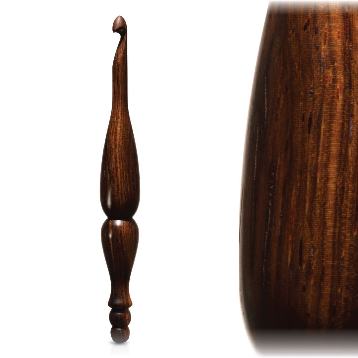 Alpha Series Cocobolo Handmade Wood Crochet Hook Test Crochet Hook Furls 3.25mm (D) Cocobolo