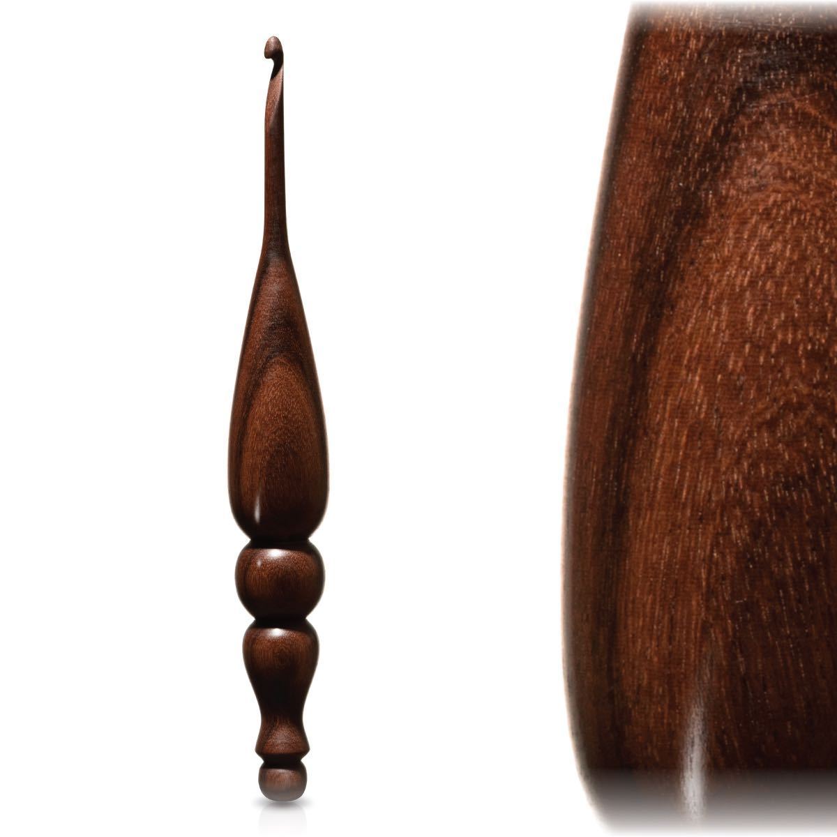 Alpha Series Rosewood Handmade Wood Crochet Hook Test Crochet Hook Furls 3.25mm (D) Rosewood