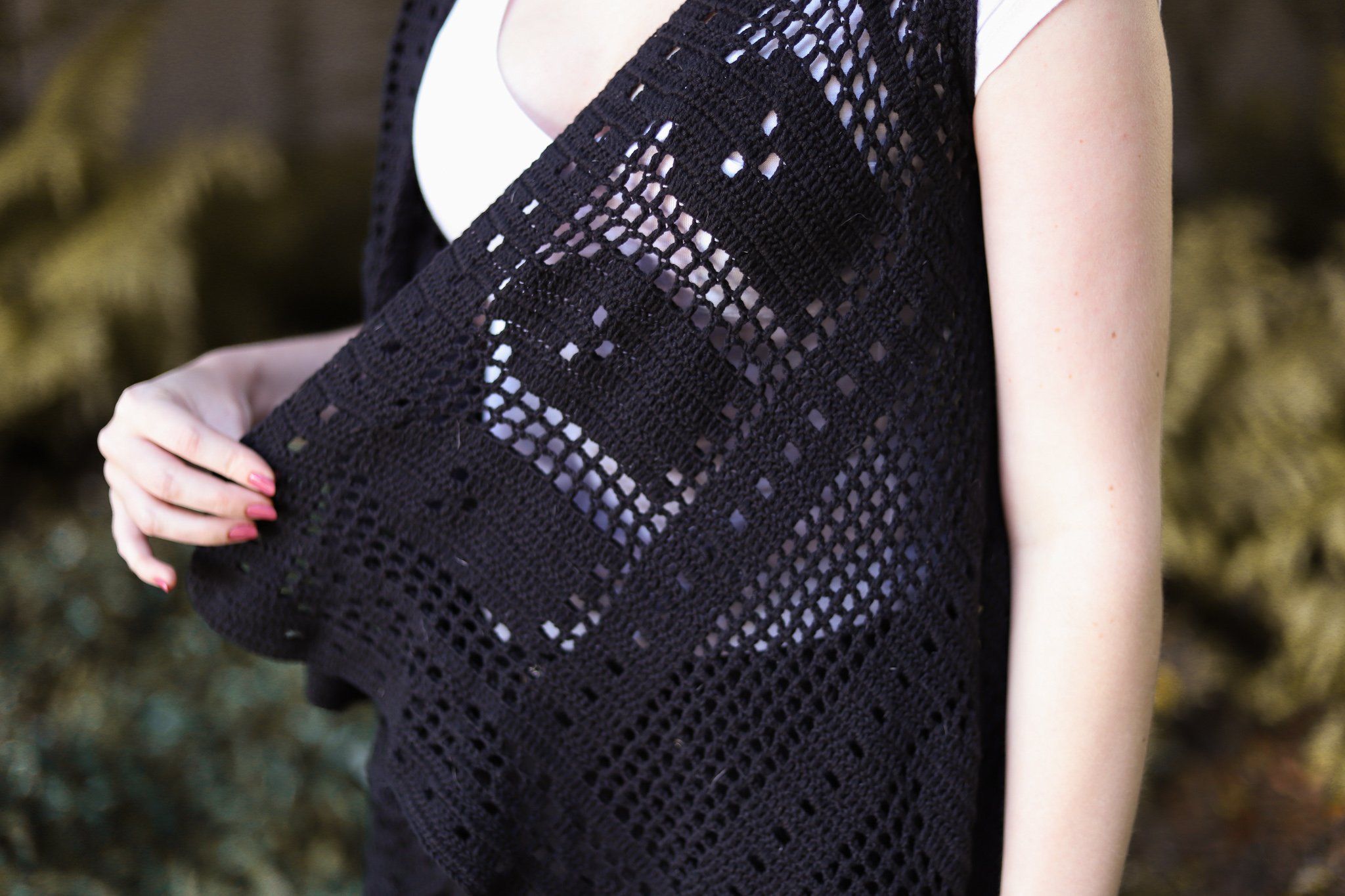 Free Filet Crochet Vest- Spooky