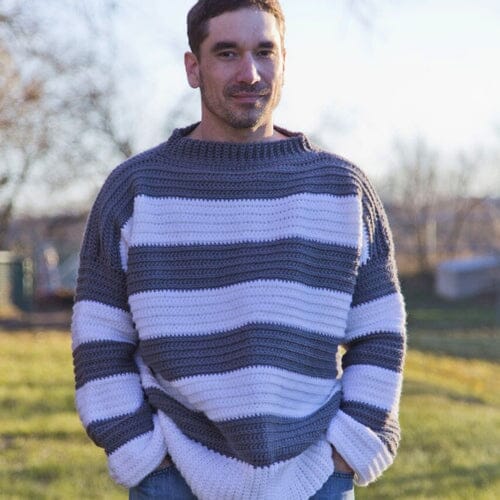 Free Crochet Pattern Wander Winter Ridges Blanket Sweater