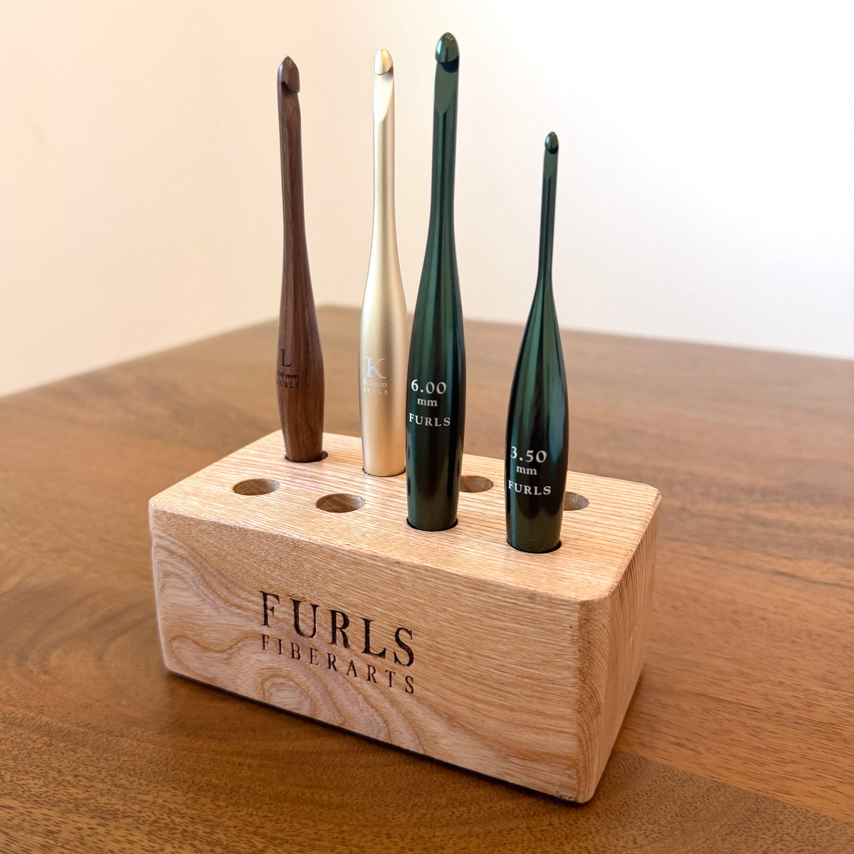 Eight Hook Standing Display in Ash Storage and Display FurlsCrochet 