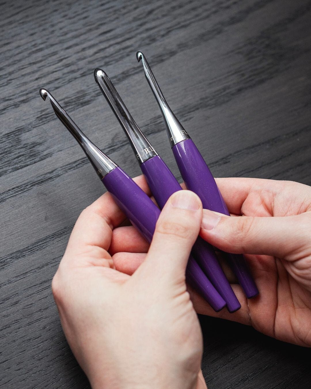 Odyssey® II Crochet Hook in Aubergine FurlsCrochet 