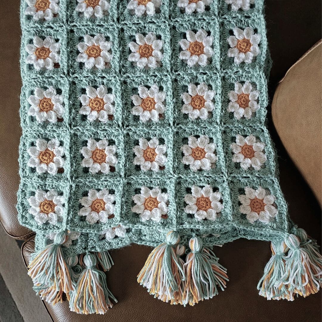 Daisy Squares Throw Wander Kit Wander Pattern Kit FurlsCrochet 