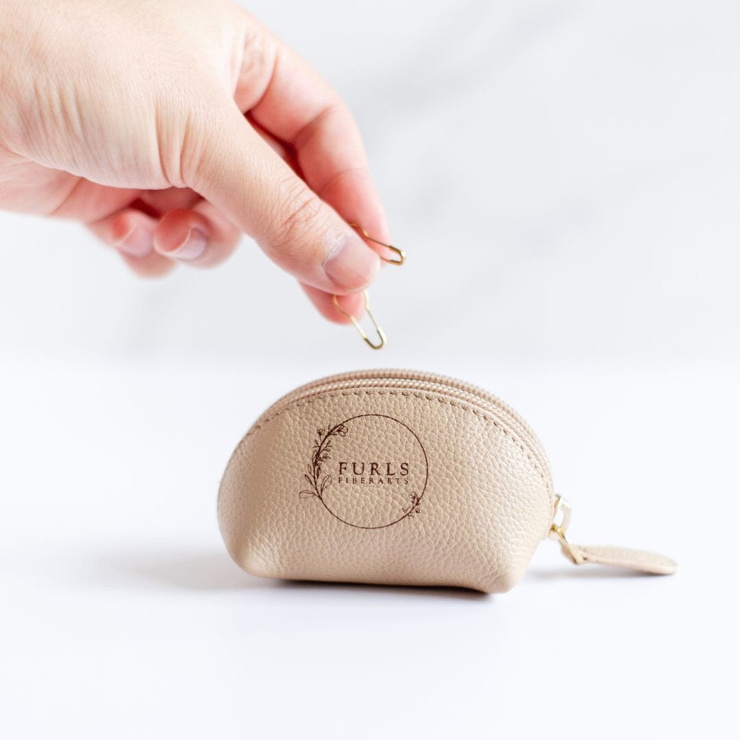 Clara Notions Pouch Leather Accessories FurlsCrochet Beige 