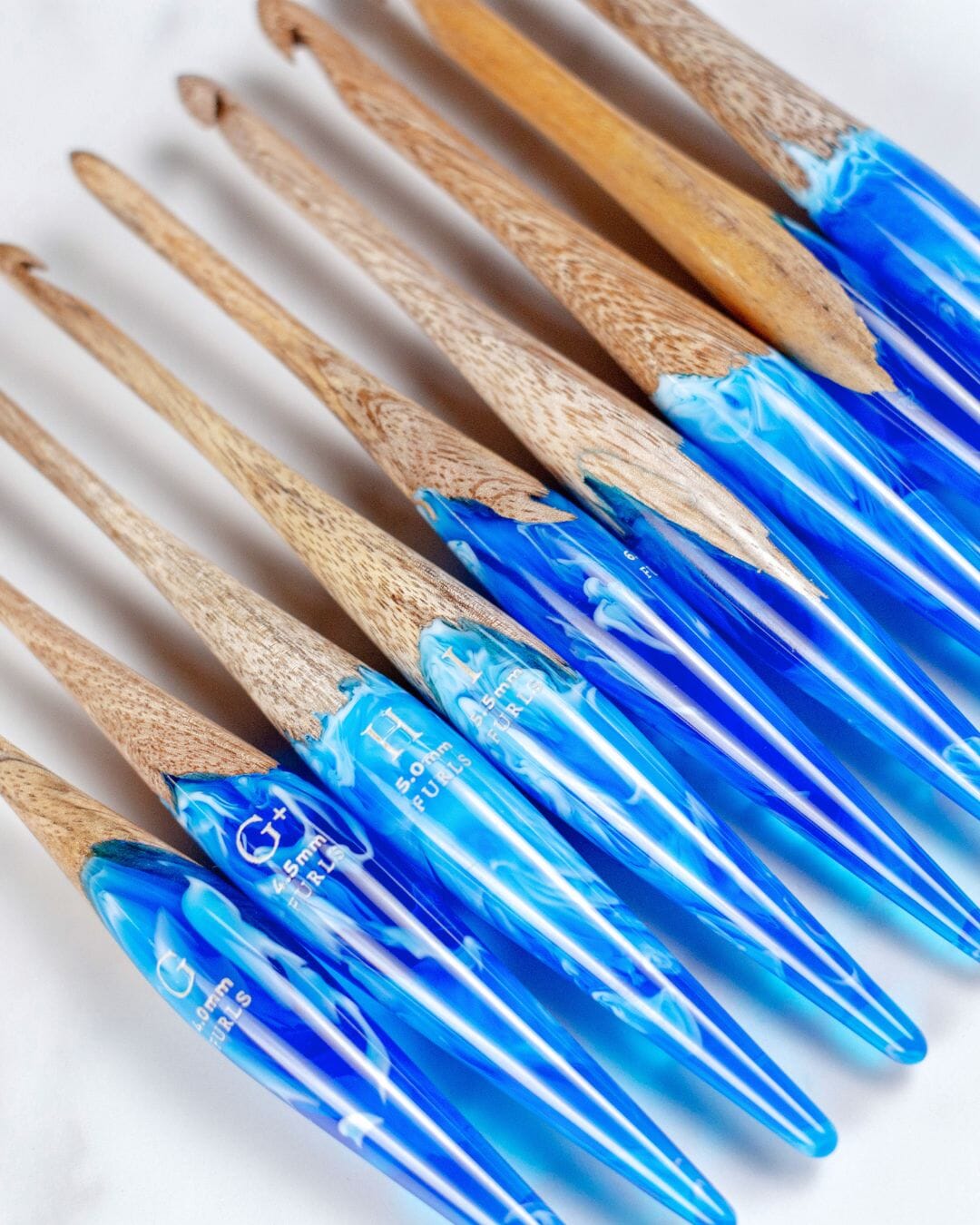 Streamline® Fusion Crochet Hook in Mango + Blue Crochet Hooks FurlsCrochet 