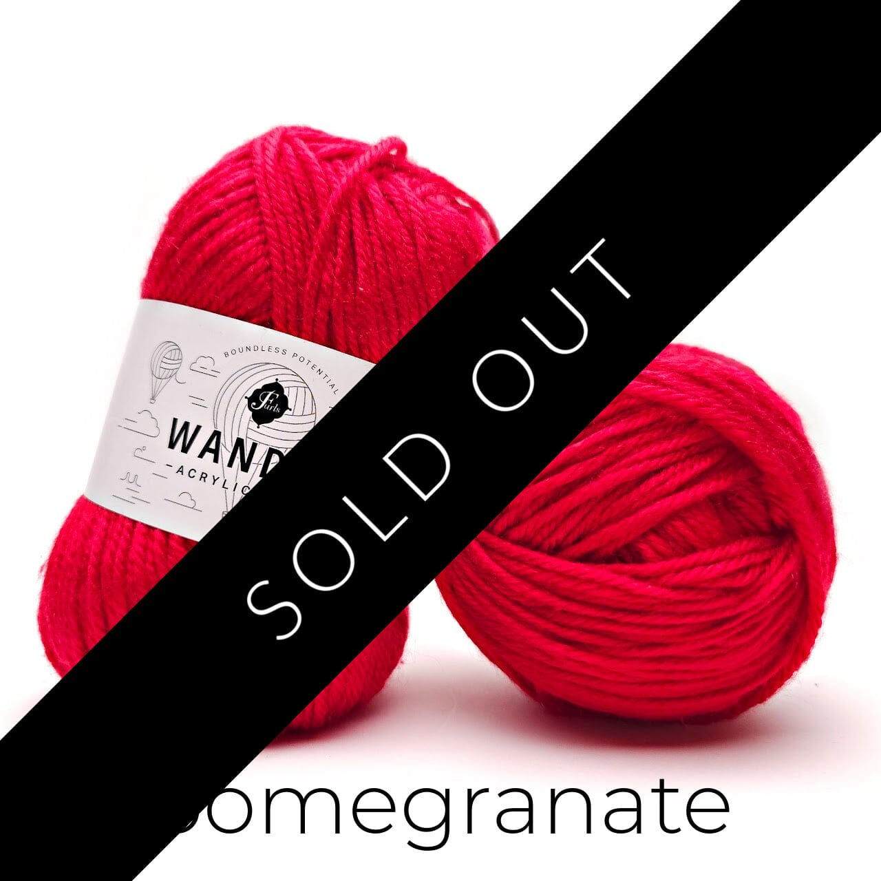 Discontinued Wander Acrylic Yarn Yarn FurlsCrochet Pomegranate 